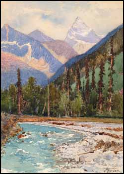 Mount Assiniboine, Rocky Mountains by John Arthur Fraser sold for $2,185