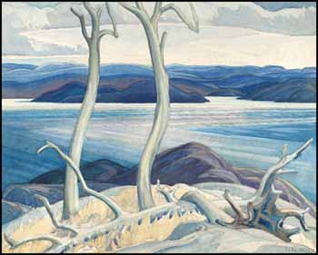 Port Coldwell Bay, North Shore, Lake Superior by Franklin Carmichael vendu pour $264,500