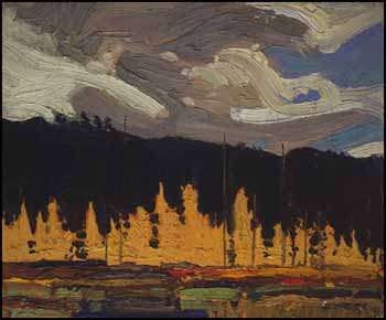 Tamarack Swamp (Sketch #5) by Thomas John (Tom) Thomson vendu pour $1,150,000