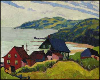 Farmhouses, La Malbaie by Randolph Stanley Hewton vendu pour $29,250