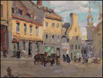 Rue Bonsecours, Montreal by Paul Archibald Octave Caron vendu pour $12,870