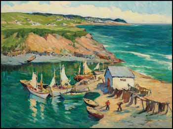 Village de L'Anse-aux-Gascons, Gaspé, Que. by Rita Mount vendu pour $7,605