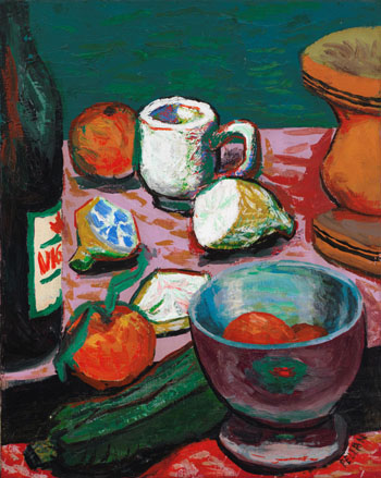 Nature morte au litre de vin by Alfred Pellan vendu pour $38,350