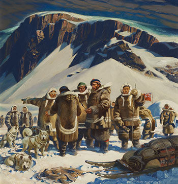 Dr. John Rae Meets with Eskimos (Franklin Expedition) by Charles Fraser Comfort sold for $169,250