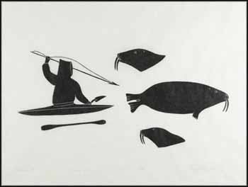 Hunting Walrus by Flossie Pappidluk sold for $344