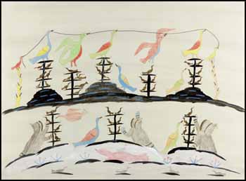 Untitled by Napachie Pootoogook sold for $500