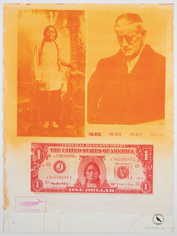 One Dollar by Carl Beam sold for $2,250