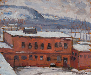 Stables in Winter by Jack Beder sold for $750