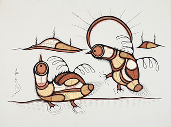 Two Birds by Joshim Kakegamic sold for $1,000