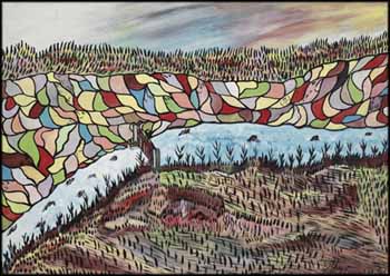 L'écluse de Shipshaw by Arthur Villeneuve sold for $1,500