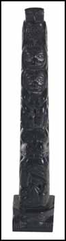 Argillite Totem by Tom Hans sold for $1,125