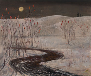 Sumac and Winter Stream by William Abernethy Ogilvie sold for $750