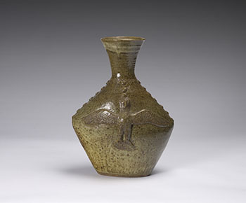 Vase Decorated to Both Sides with Raven by Donat Anawak sold for $500