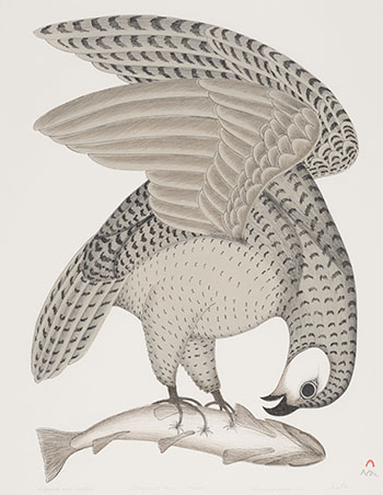 Kigavik and Igaluk by Kananginak Pootoogook sold for $625