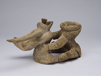 Seated Shaman Holding a Bird Transformation by Unidentified Taloyoak sold for $563