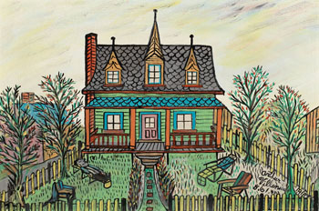 La maison chambre du peintre à la Malbaie by Arthur Villeneuve sold for $1,625