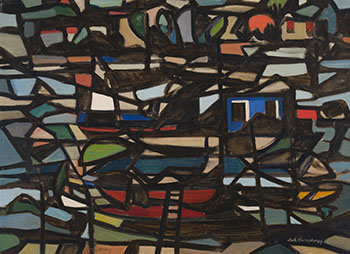 Landscape Based on Black (Billancourt-St. Cloud) by Jack Weldon Humphrey sold for $5,938