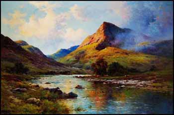 Evening Light, Glencoe by Alfred Fontville de Breanski Jr. vendu pour $10,350