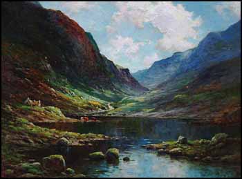 Sunshine and Shadow ~ In the Gap of Dunloe, Killarney, Ireland by Alfred Fontville de Breanski Jr. sold for $5,750