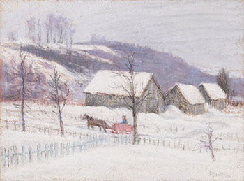 Sleighing Scene, Charlevoix by Ethel Seath vendu pour $7,500