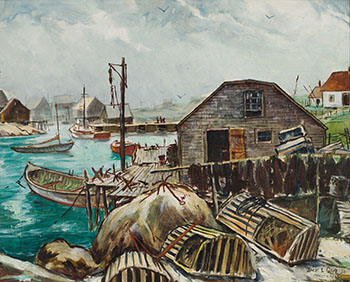 Peggy's Cove, NS by Jack Lorimer Gray sold for $3,438