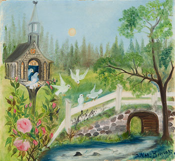 Les oiseaux aux roses by Simone Marie Bouchard sold for $3,750