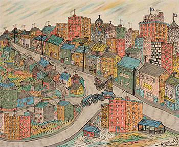 Quartier chinois à Montréal by Arthur Villeneuve sold for $4,375