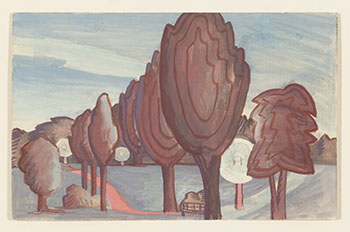 Untitled (Park at Night) by Ernest Caven Atkins sold for $500