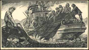 The Purse Seiners by Paul Alexander Goranson sold for $4,600