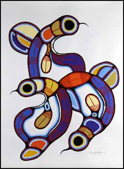 Blue Partridges by Goyce Kakegamic sold for $1,755