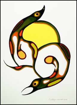 Loons by Goyce Kakegamic sold for $1,035