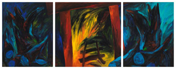 Mine Triptych with 2 Stumps by Philippe Raphanel sold for $1,000