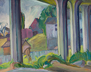 Under the Georgia Viaduct by Irene Hoffar Reid sold for $1,875