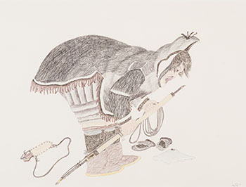 Ice Fishing by Kananginak Pootoogook sold for $625
