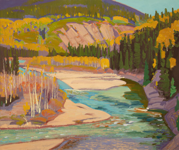 Elbow River, Forest Reserve, Autumn by Illingworth Holey Kerr vendu pour $11,250