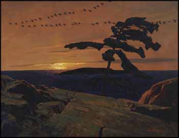 Rocky Belvedere, Georgian Bay by Charles Fraser Comfort sold for $8,260