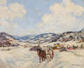 A Laurentian Village by Berthe Des Clayes vendu pour $7,500