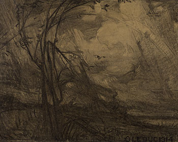 Paysage de tempête avec arc-en-ciel by Ozias Leduc vendu pour $4,063