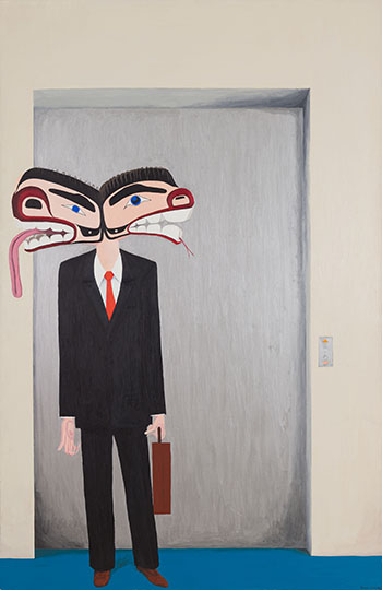 Suit Portrait by Lawrence Paul Yuxweluptun sold for $31,250