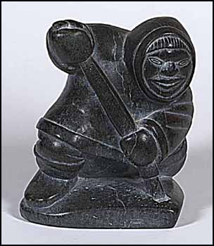 Man Chipping Ice by Daniel Oweetaluktuk sold for $575