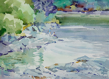 Caulfield Lake by Allan Whitcombe Edwards sold for $63