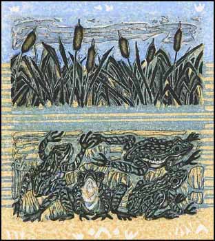 Frogs and Rushes (01164/2013-2080) by Helen Mackie sold for $188