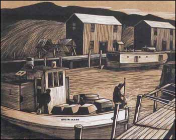 Dover Boats (01610/2013-2533) by Leonard Hutchinson sold for $625