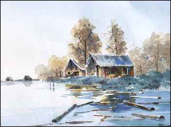 House and Logs (01655/2013-2734) by John Herreilers sold for $188