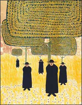 Les abbés au bois (02438/2013-849) by Fernand Bergeron sold for $135