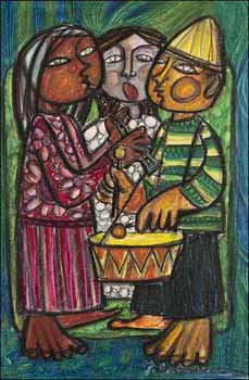 Three Musicians (02830/2013-3127) by Pnina Granirer sold for $135