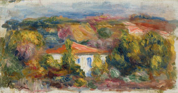 Paysage et maison, Cagnes by Pierre-Auguste Renoir