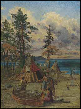 Indian Encampment by Thomas Mower Martin vendu pour $12,650