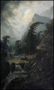 Mountain and Waterfalls by Alexander Francois Loemans vendu pour $12,650