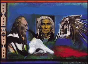 Shaman Lives - Chief Dan George by Jane Ash Poitras sold for $2,875
